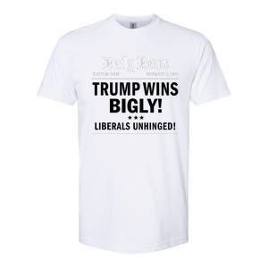 Trump Victory Winner Headline Trump 2024 Trump Wins Bigly Softstyle CVC T-Shirt