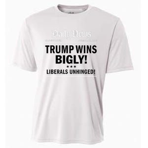 Trump Victory Winner Headline Trump 2024 Trump Wins Bigly Cooling Performance Crew T-Shirt