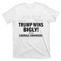 Trump Victory Winner Headline Trump 2024 Trump Wins Bigly T-Shirt