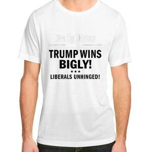 Trump Victory Winner Headline Trump 2024 Trump Wins Bigly Adult ChromaSoft Performance T-Shirt