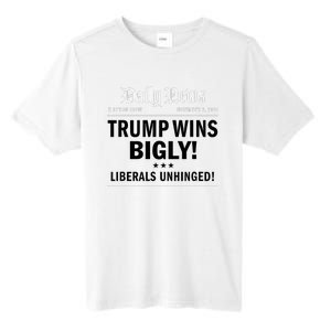 Trump Victory Winner Headline Trump 2024 Trump Wins Bigly Tall Fusion ChromaSoft Performance T-Shirt