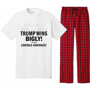 Trump Victory Winner Headline Trump 2024 Trump Wins Bigly Pajama Set