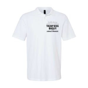 Trump Victory Winner Headline Trump 2024 Trump Wins Bigly Softstyle Adult Sport Polo