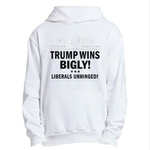 Trump Victory Winner Headline Trump 2024 Trump Wins Bigly Urban Pullover Hoodie