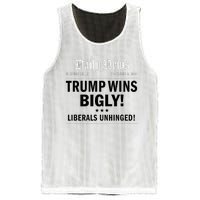 Trump Victory Winner Headline Trump 2024 Trump Wins Bigly Mesh Reversible Basketball Jersey Tank