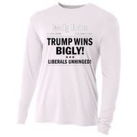 Trump Victory Winner Headline Trump 2024 Trump Wins Bigly Cooling Performance Long Sleeve Crew