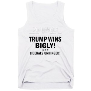 Trump Victory Winner Headline Trump 2024 Trump Wins Bigly Tank Top