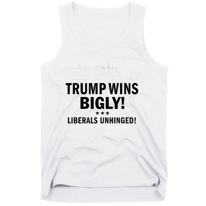 Trump Victory Winner Headline Trump 2024 Trump Wins Bigly Tank Top