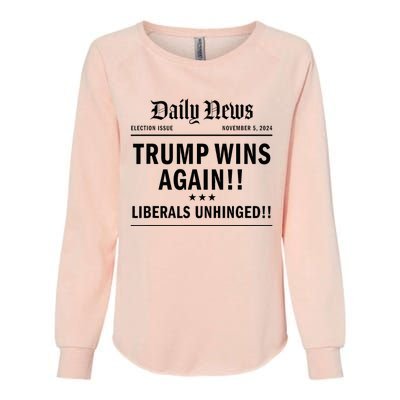 Trump Victory Wins Headline Trump 2024 Landslide Victory Womens California Wash Sweatshirt