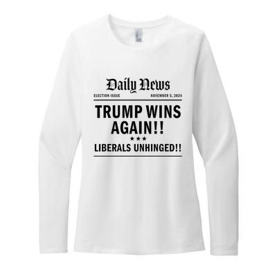 Trump Victory Wins Headline Trump 2024 Landslide Victory Womens CVC Long Sleeve Shirt