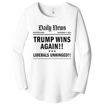 Trump Victory Wins Headline Trump 2024 Landslide Victory Women's Perfect Tri Tunic Long Sleeve Shirt