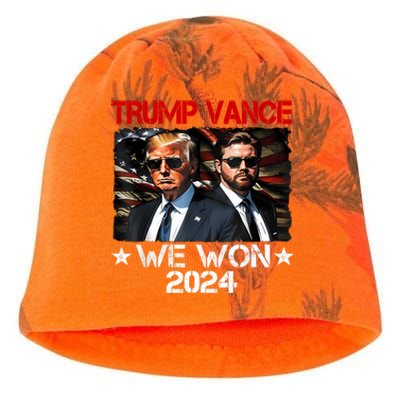 Trump Vance We Won Win Inauguration Day 2025 47th President Kati - Camo Knit Beanie