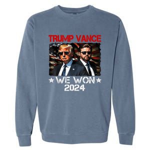 Trump Vance We Won Win Inauguration Day 2025 47th President Garment-Dyed Sweatshirt