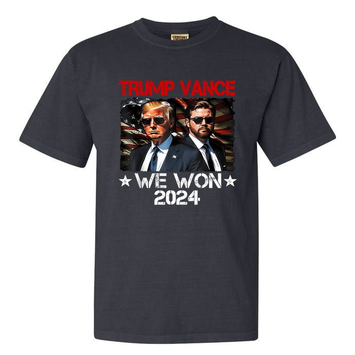 Trump Vance We Won Win Inauguration Day 2025 47th President Garment-Dyed Heavyweight T-Shirt