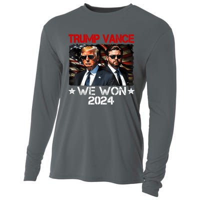 Trump Vance We Won Win Inauguration Day 2025 47th President Cooling Performance Long Sleeve Crew