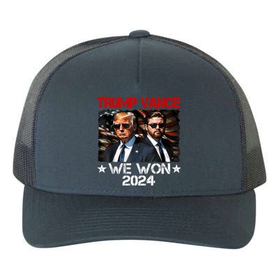 Trump Vance We Won Win Inauguration Day 2025 47th President Yupoong Adult 5-Panel Trucker Hat