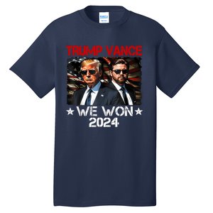 Trump Vance We Won Win Inauguration Day 2025 47th President Tall T-Shirt