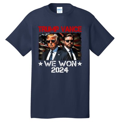 Trump Vance We Won Win Inauguration Day 2025 47th President Tall T-Shirt