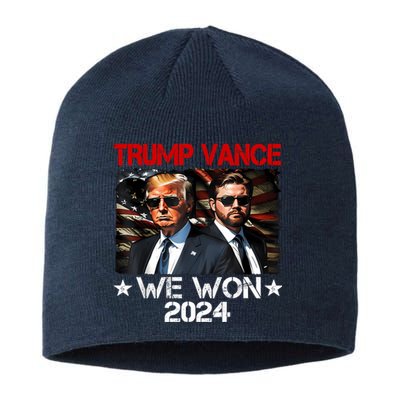 Trump Vance We Won Win Inauguration Day 2025 47th President Sustainable Beanie