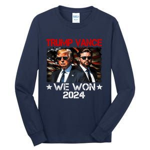 Trump Vance We Won Win Inauguration Day 2025 47th President Tall Long Sleeve T-Shirt