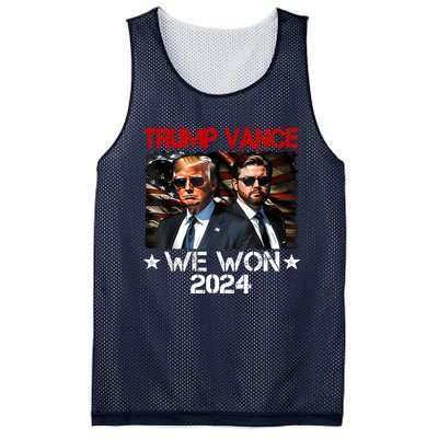 Trump Vance We Won Win Inauguration Day 2025 47th President Mesh Reversible Basketball Jersey Tank