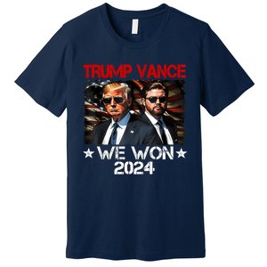 Trump Vance We Won Win Inauguration Day 2025 47th President Premium T-Shirt