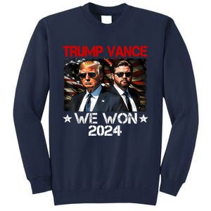 Trump Vance We Won Win Inauguration Day 2025 47th President Tall Sweatshirt