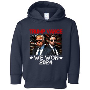 Trump Vance We Won Win Inauguration Day 2025 47th President Toddler Hoodie