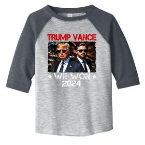 Trump Vance We Won Win Inauguration Day 2025 47th President Toddler Fine Jersey T-Shirt