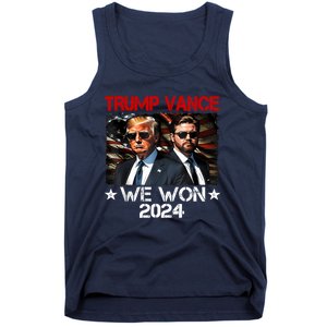 Trump Vance We Won Win Inauguration Day 2025 47th President Tank Top