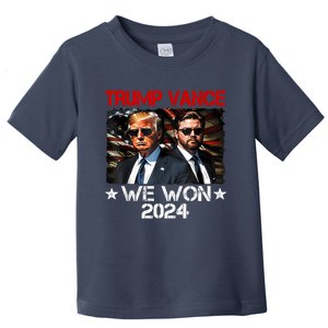 Trump Vance We Won Win Inauguration Day 2025 47th President Toddler T-Shirt