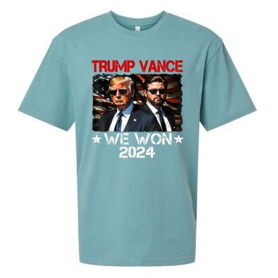 Trump Vance We Won Win Inauguration Day 2025 47th President Sueded Cloud Jersey T-Shirt