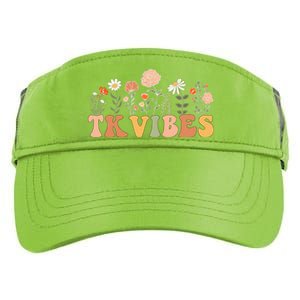 TK Vibes Wildflower Retro Teacher Daisy Kids Back To School Adult Drive Performance Visor