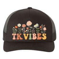 TK Vibes Wildflower Retro Teacher Daisy Kids Back To School Yupoong Adult 5-Panel Trucker Hat