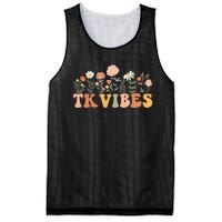 TK Vibes Wildflower Retro Teacher Daisy Kids Back To School Mesh Reversible Basketball Jersey Tank