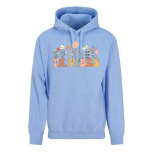 TK Vibes Wildflower Retro Teacher Daisy Kids Back To School Unisex Surf Hoodie