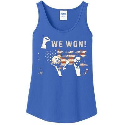 Trump Vance We Won Win Inauguration Day 2025 47th President Ladies Essential Tank