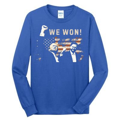 Trump Vance We Won Win Inauguration Day 2025 47th President Tall Long Sleeve T-Shirt