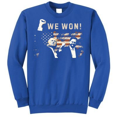 Trump Vance We Won Win Inauguration Day 2025 47th President Tall Sweatshirt