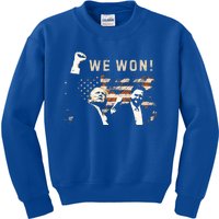 Trump Vance We Won Win Inauguration Day 2025 47th President Kids Sweatshirt