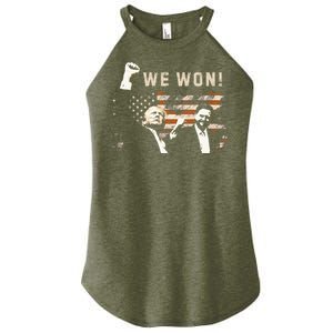 Trump Vance We Won Win Inauguration Day 2025 47th President Women's Perfect Tri Rocker Tank