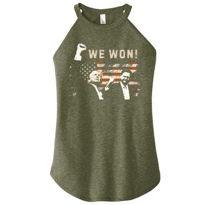 Trump Vance We Won Win Inauguration Day 2025 47th President Women's Perfect Tri Rocker Tank