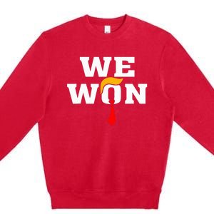 Trump Vance We Won Win Inauguration Day 2025 47th President Premium Crewneck Sweatshirt