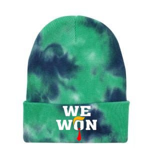 Trump Vance We Won Win Inauguration Day 2025 47th President Tie Dye 12in Knit Beanie