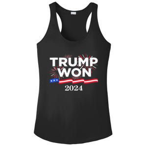 Trump Vance We Won 2024 Trump Vance 2025 Trump Won 2024 Election Inauguration Ladies PosiCharge Competitor Racerback Tank