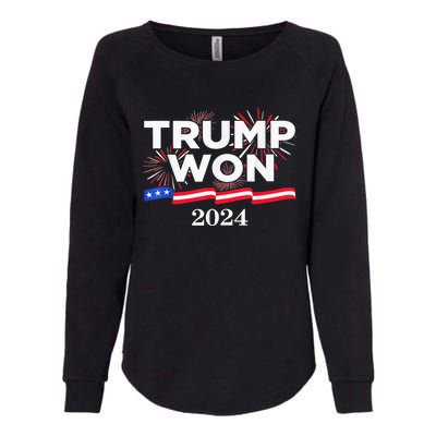 Trump Vance We Won 2024 Trump Vance 2025 Trump Won 2024 Election Inauguration Womens California Wash Sweatshirt