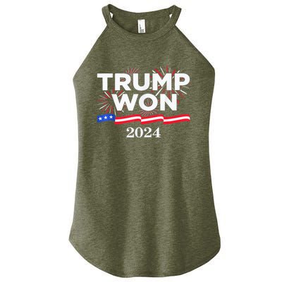 Trump Vance We Won 2024 Trump Vance 2025 Trump Won 2024 Election Inauguration Women's Perfect Tri Rocker Tank