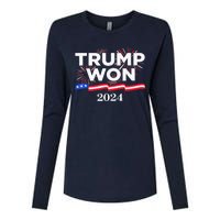 Trump Vance We Won 2024 Trump Vance 2025 Trump Won 2024 Election Inauguration Womens Cotton Relaxed Long Sleeve T-Shirt