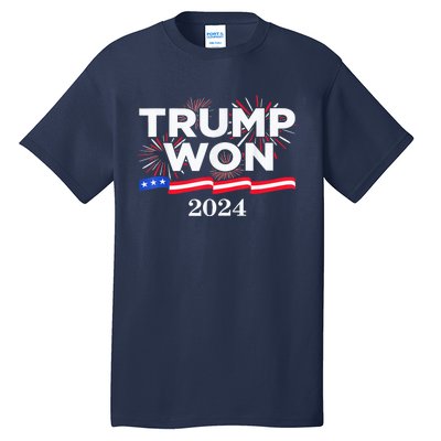 Trump Vance We Won 2024 Trump Vance 2025 Trump Won 2024 Election Inauguration Tall T-Shirt