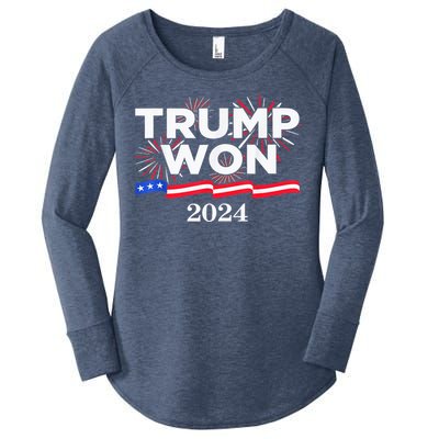 Trump Vance We Won 2024 Trump Vance 2025 Trump Won 2024 Election Inauguration Women's Perfect Tri Tunic Long Sleeve Shirt